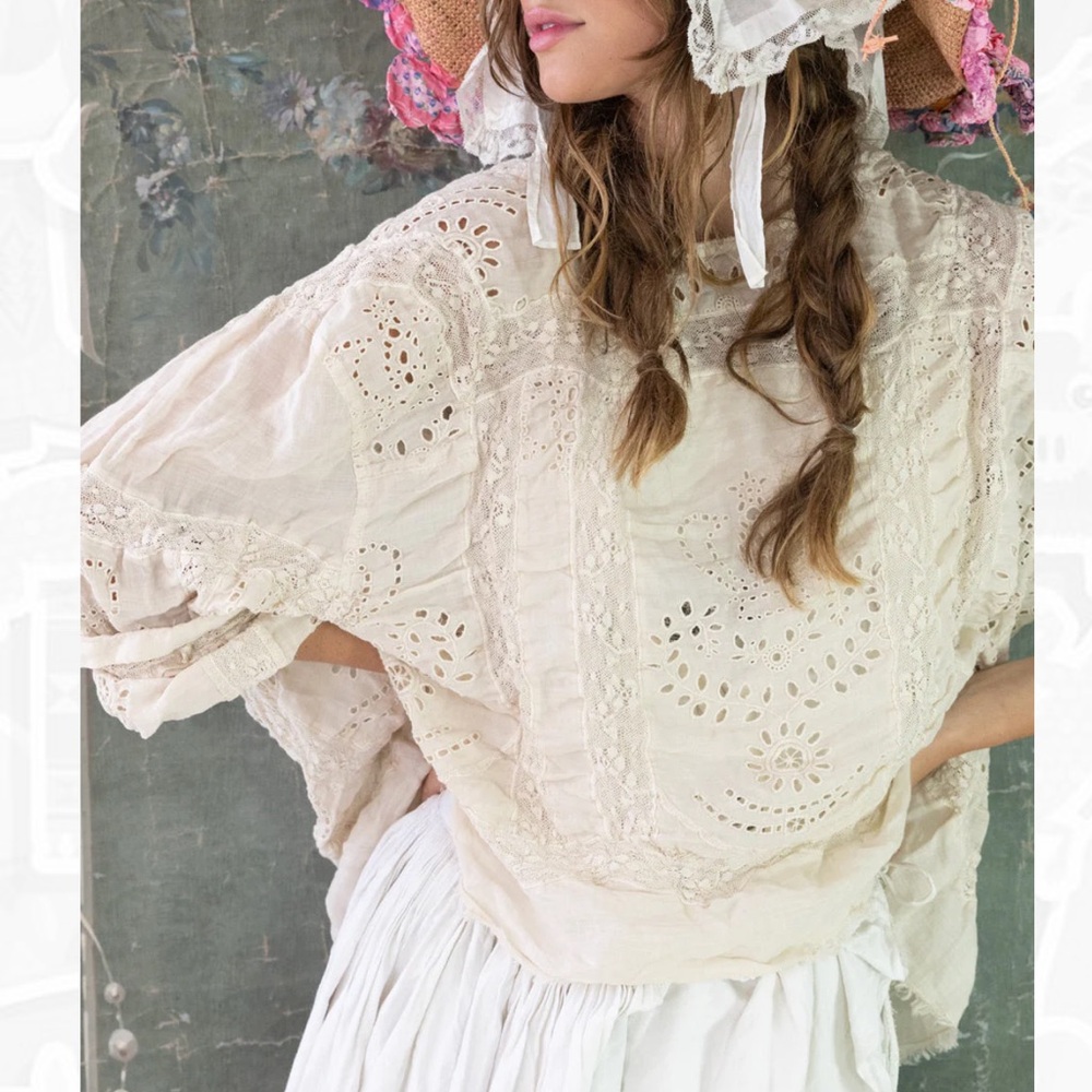 Magnolia Pearl Ivory Eyelet Blouse